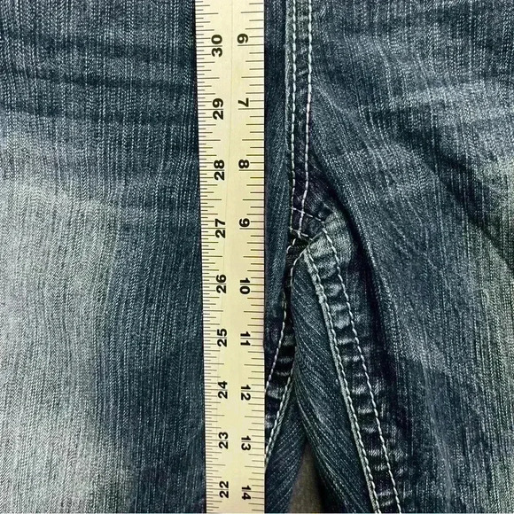 Maurices Denim Stretch Bootcut jeans Womens 7/8 X-Short Cute Blue Faded 1146 - Picture 4 of 10